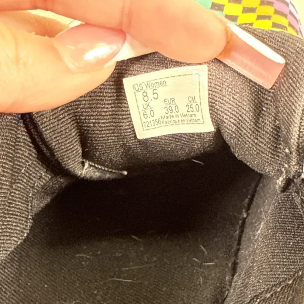 Vans Doheny Rainbow Mini Checkered Canvas Sneakers Women's Size 8.5 Bnfts Chrty - Picture 14 of 16